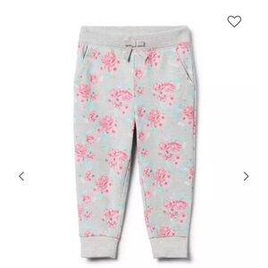 Janie and Jack Gray Floral Joggers